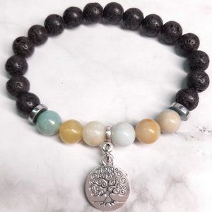 Diffuser Bracelet Lava And Amazonite Stone